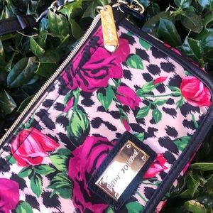 Betsy Johnson Crossbody Bag Cheetah/Rose Print